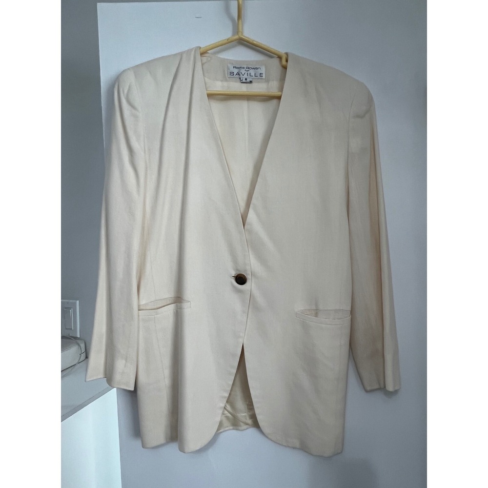 Vintage Rena Rowan for Saville Blazer‎ Jacket Single Button Career Office Size 6
